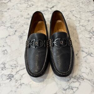 Donald Pliner Black Leather Driving Moccasins | Size 9